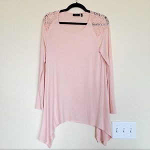 NWOT Apt. 9 Lace Detail Pink Top